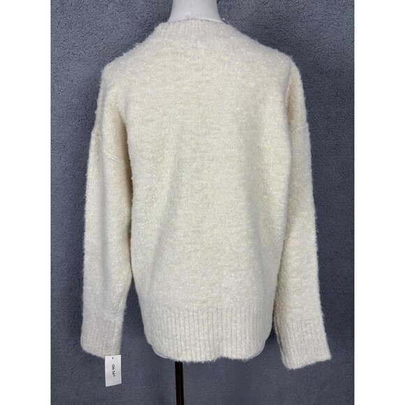 On 34th Women's Boucle Crewneck Pullover Sweater Alabaster White Medium NWT's - Picture 5 of 8